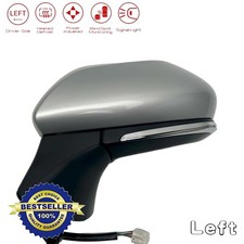 Silver Driver Left Side Mirror With Heated Blind Spot For 2018-2024 Toyota Camry Silver Driver Left Side Mirror With Heated Blind Spot For 2018-2024 Toyota Camry