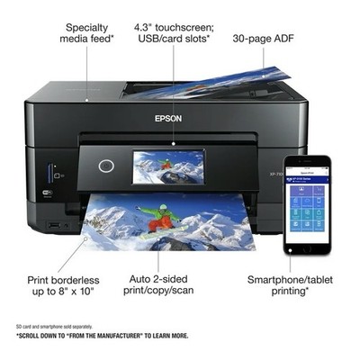 Epson Expression Premium XP-7100 Wireless Color All-In-One Printer, 8x10