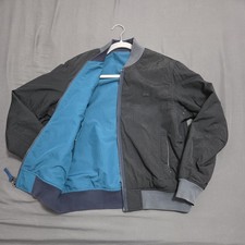 Lacoste Mens Reversible M BLUE Bomber Jacket Windbreaker Alligator