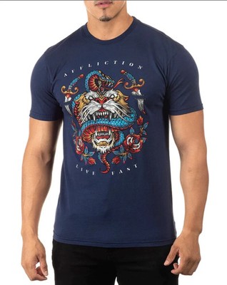 Affliction Men's Premium Black Label ''BRAWL CITY  Short Sleeve T-Shirt NWT