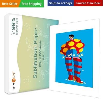Sublimation Paper 8.5 x 11 Inch - 200 Sheets Transfer Paper for Inkjet Printe...