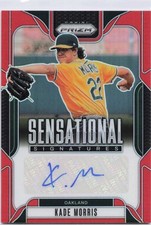 Kade Morris 2025 Panini Prizm #SS-KM Sensational Signatures Red Prizms #/99 Auto