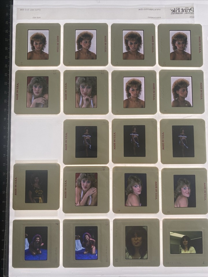 LOT OF 19 FEMALE SEXY RISQUÉ PORTRAIT 1980S COLOR 35MM TRANSPARENCY ...