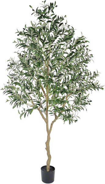 Yoleo KüNstlicher Olivenbaum 210Cm Kunstpflanze Groß KüNstliche Pflanzen Artific-image