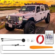 2pcs Led Rgb Atmosphere Interior Acrylic Strip Ambient Light For Jeep Wrangler
