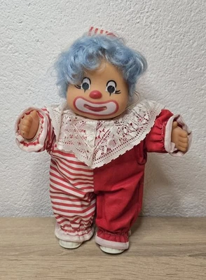 Jolie poupée vinyle clown doll 23 cm yeux dormeurs collector vintage - Photo 1/4