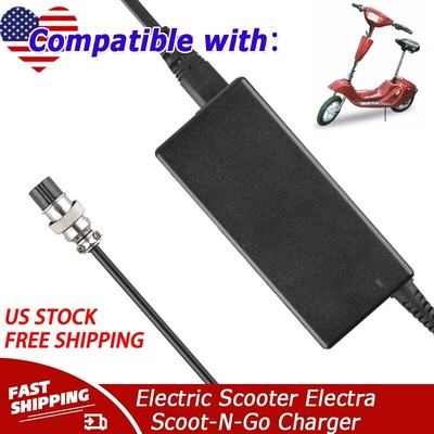 24V 2A Battery Charger For Electra Scoot-N-Go AC Power Adapter