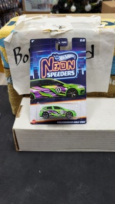 NIB 2022 VOLKSWAGEN GOLF MK7 GREEN NEON SPEEDERS HW HOT WHEELS TOY CAR 1/64 #2/8