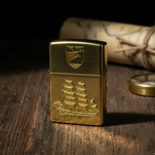 ZIPPO A60 Segelschulschiff GORCH FOCK - Sturmfeuerzeug m. Diamantgravur - Ger...