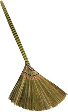 One Vietnamese Soft Fan Straw Broom 40 Inch Traditional Handcrafted