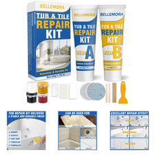 Porcelain Repair Kit Fiberglass Tile Cracks Chips Scratch Holes Surface Fix for
