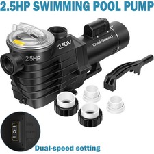 2.5hp Pool Pump 230v Dual Speed Self-priming 6240gph 79ft Inabove Ground Pools