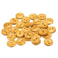 30 StüCk 13Mm Holz NäHknöPfe 2 LöCher FüR NäHen, Kissen, Diy, Orange