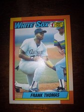 1990 Topps - Frank Thomas #414 2 Chunks Out of Name Field Border (RC)