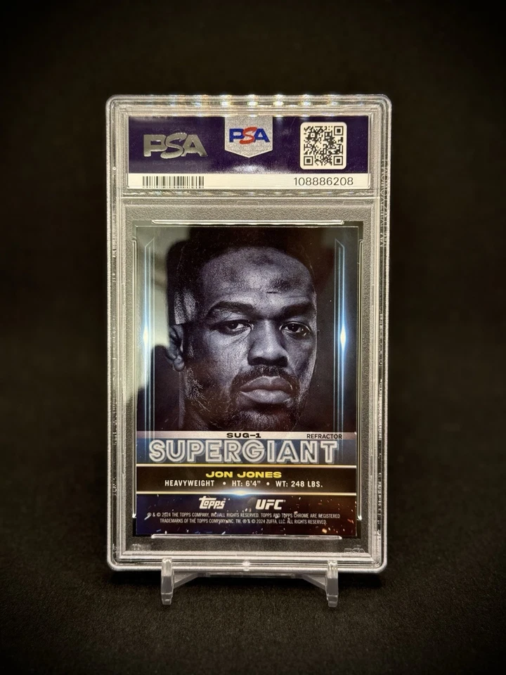 Jon Jones 2024 Topps Chrome UFC Supergiant Refractor PSA - Image 2 of 2