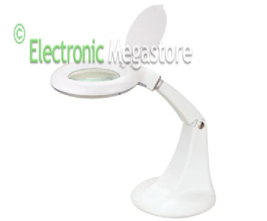 MEGATRONIC LAMPADA DA TAVOLO CON 32 LED LENTE DI INGRANDIMENTO 3 + 12 DIOTTRIE NUOVA