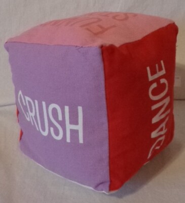 SIX-SIDED 6'' CUBE DICE SLUMBER PARTY GAME TRUTH DARE SIP STORY DANCE CRUSH PLUSH