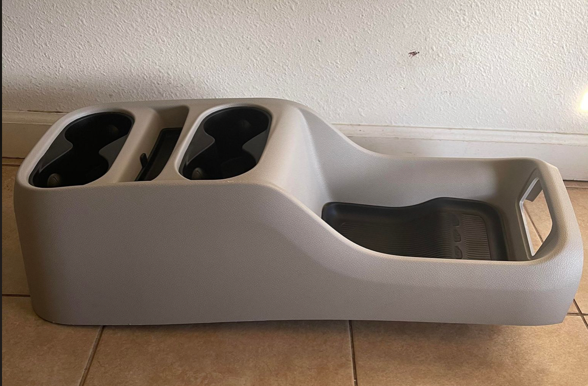 2017 2022 Pacifica Chrysler Center Console Alloy with Black Rubber Cup holders eBay