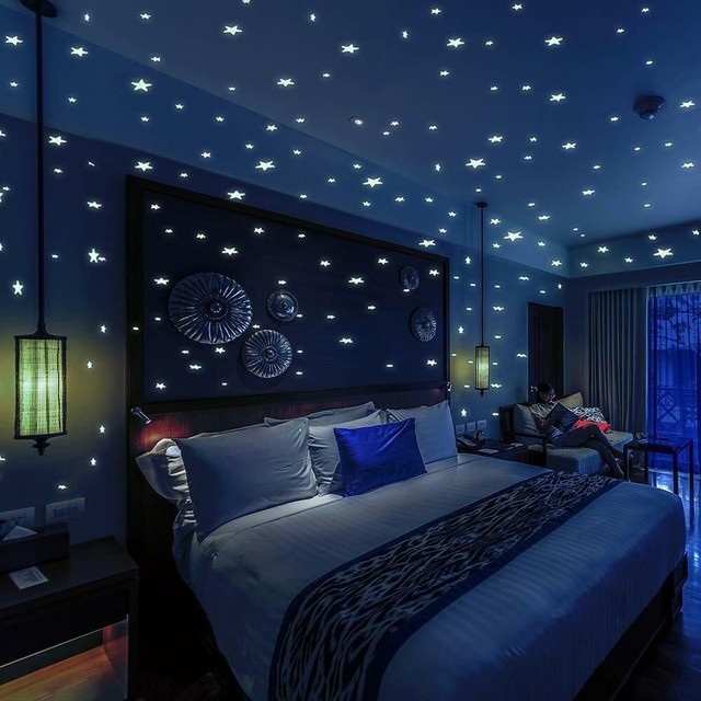 Glow In The Dark Stars Wall Stickers 332 Adhesive Realistic 3d