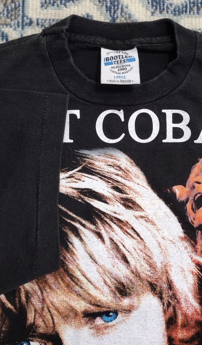 Vtg Kurt Cobain T Shirt Sz Large Modern Boot AOP Single