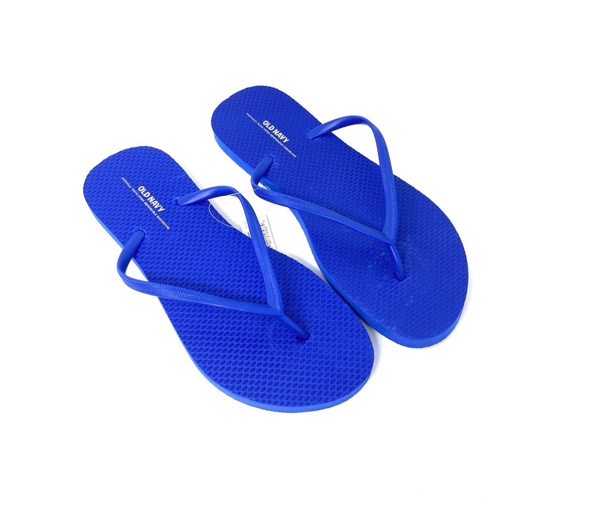 Old Navy Flip Flop Sandals For Women Summer Blue Rubber Comfort