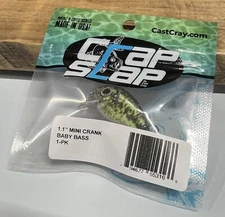 Cast Cray Slap Crap 1.1” Mini Crankbait - Baby Bass