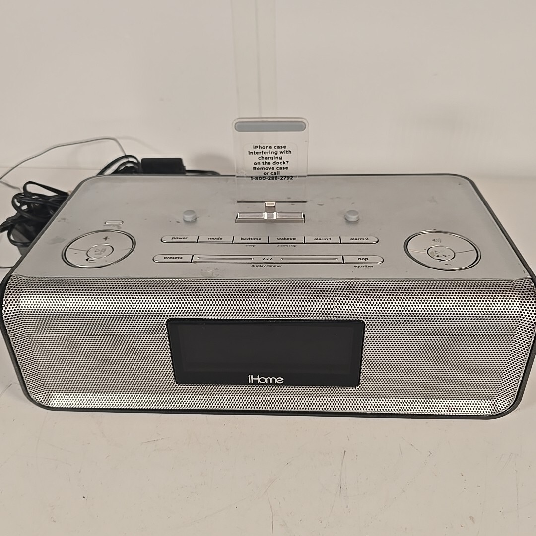 iHome IDL43 Dual Charging Stereo FM Clock Radio W/Lightning Dock & USB