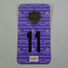 1993 Indianapolis 500 Silver #5451 Pit Badge w/ #11 Back Up Card Fittipaldi