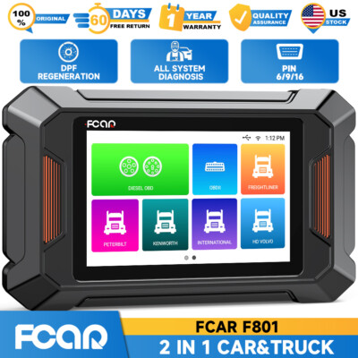 FCAR F801 24V 12V Diesel Heavy Duty Truck Scanner All System Diagnostic DPF ABS