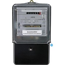 Wechselstrom Zähler regeneriert 10/40A (Unterzähler) mit Rollenzählwerk,