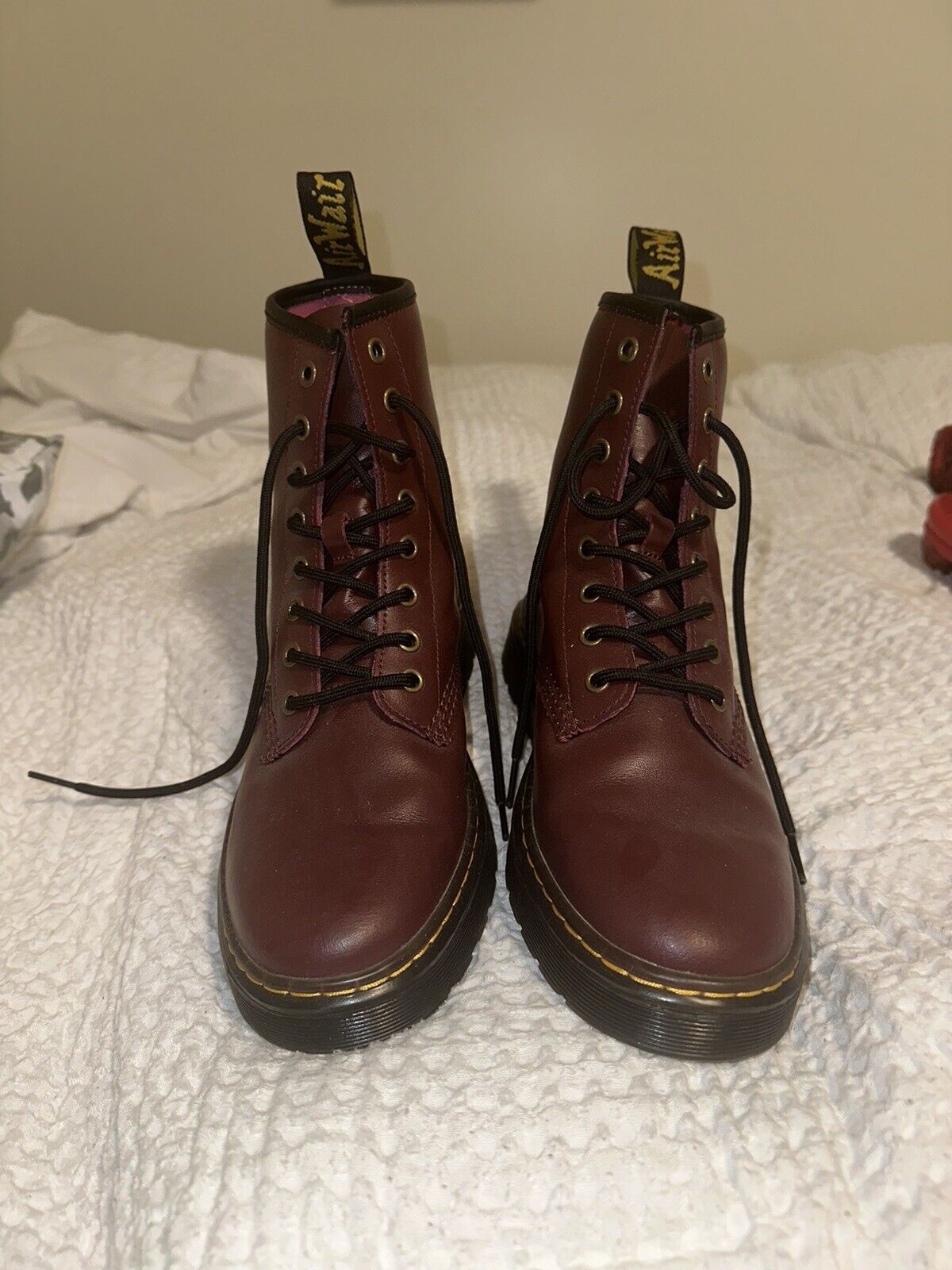 dr martens boots womens size 9 Burgundy - image 1