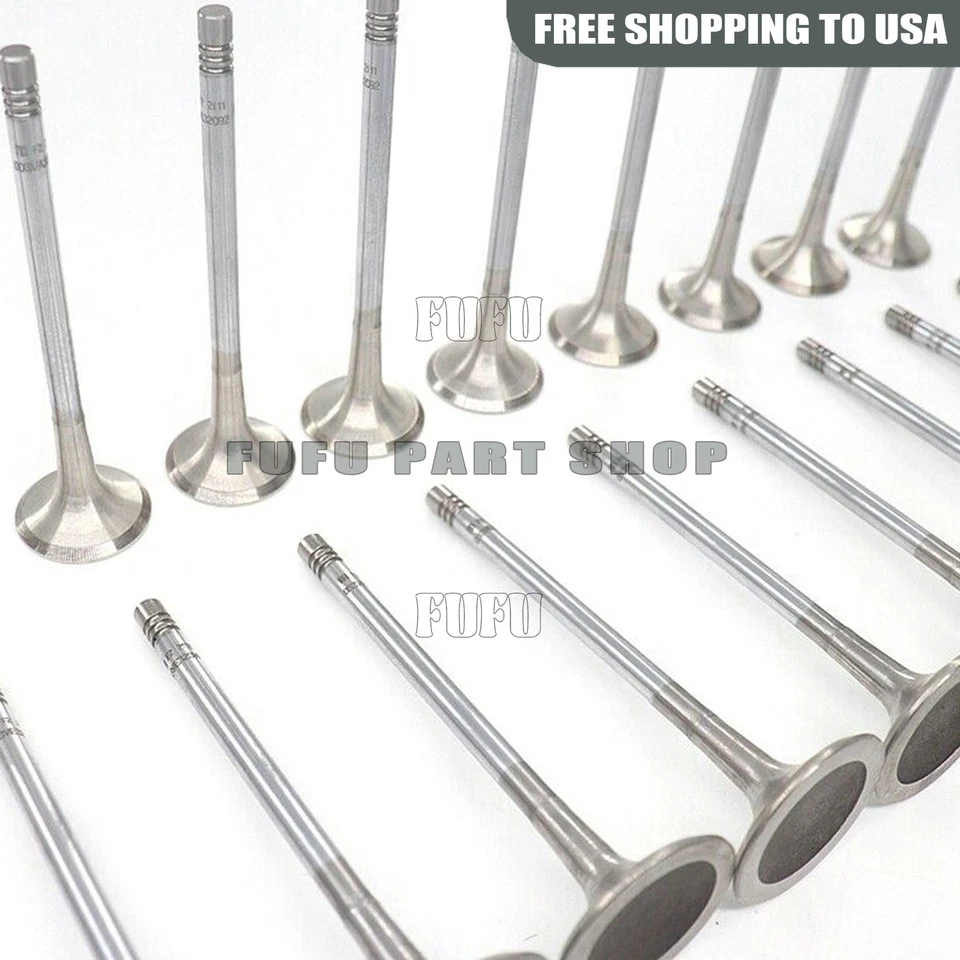 24x Intake Exhaust Inlet Outlet Valves Set For VW Audi S4 S5 A6 2.8 3.2 3.0 TFSI - Image 4 of 4