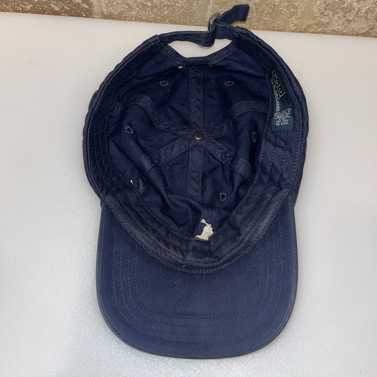 Vintage Polo Ralph Lauren Baseball Cap Strapback Hat Men OSFA Blue