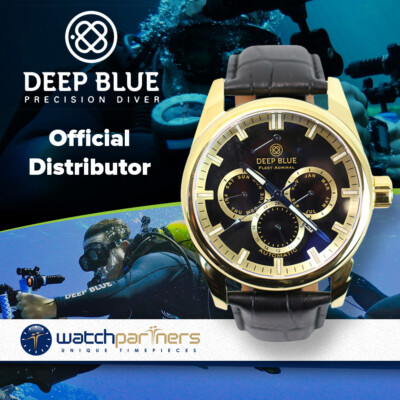 DEEP BLUE FLEET ADMIRAL WATCH AUTO CALENDAR 100m WR ROSE GOLD CASE