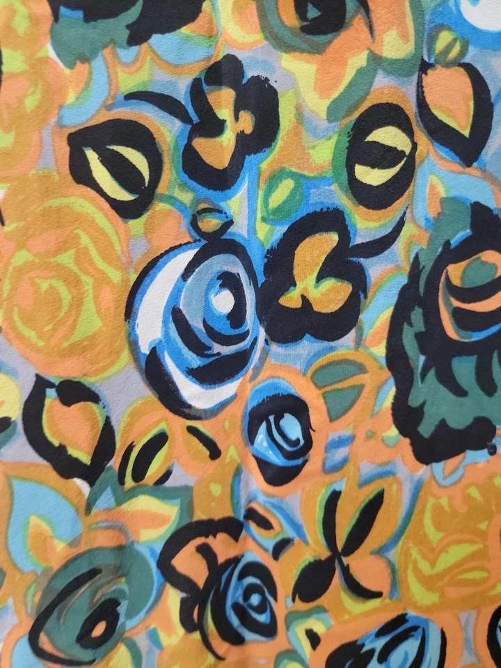 Vtg. Traina-Norell New York Floral Silk Mini Dress- 50's - Image 4 of 4