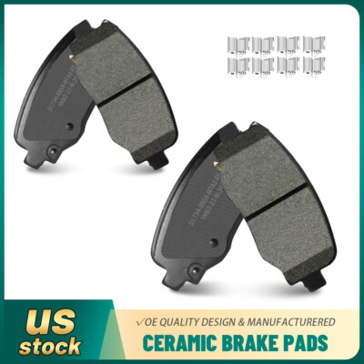 Rear Ceramic Disc Brake Pads w/ Hardware for  Cherokee Chrysler 200 2014 - 2023