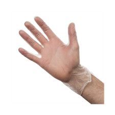 100 Disposable Clear PVC Vinyl Medium Gloves Powder/Latex Free - 1 Box