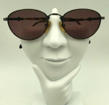Vintage Tortoise Silver Metal Oval Sunglasses Hong Kong FRAMES ONLY
