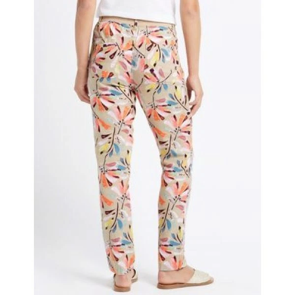M s linen blend 2024 peg leg trousers