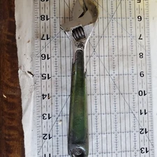 Vintage Diamond 8" Adjustable Wrench Green Handle Crescent Like USA