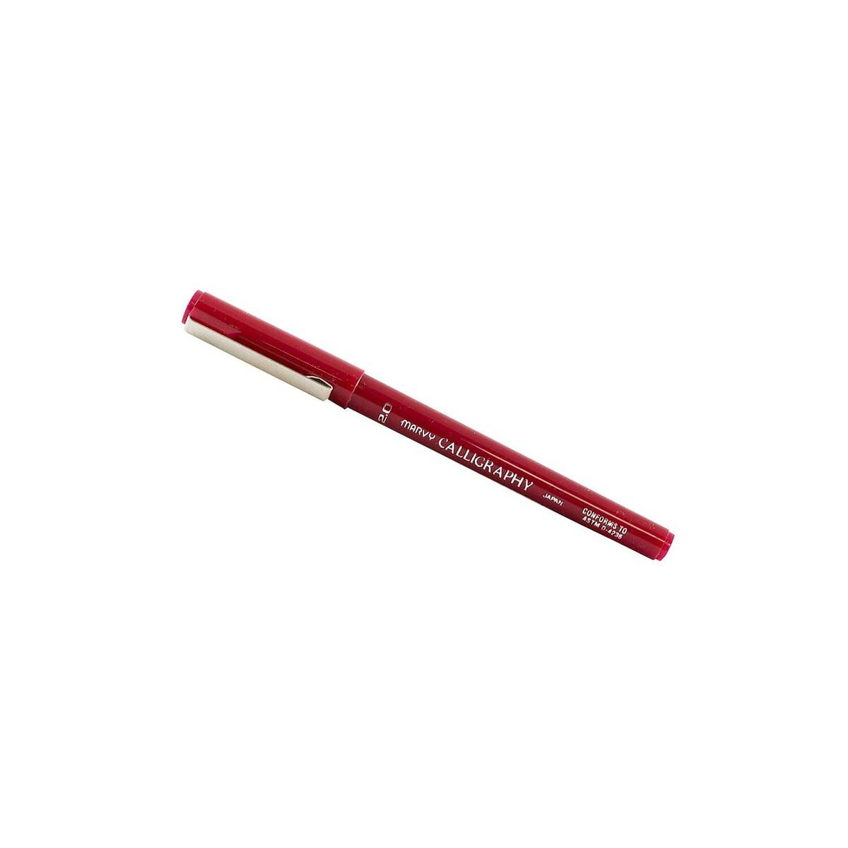 Marvy Uchida Calligraphy Pen Set Ultra Fine Red Markers 2/Pack (6504956a)