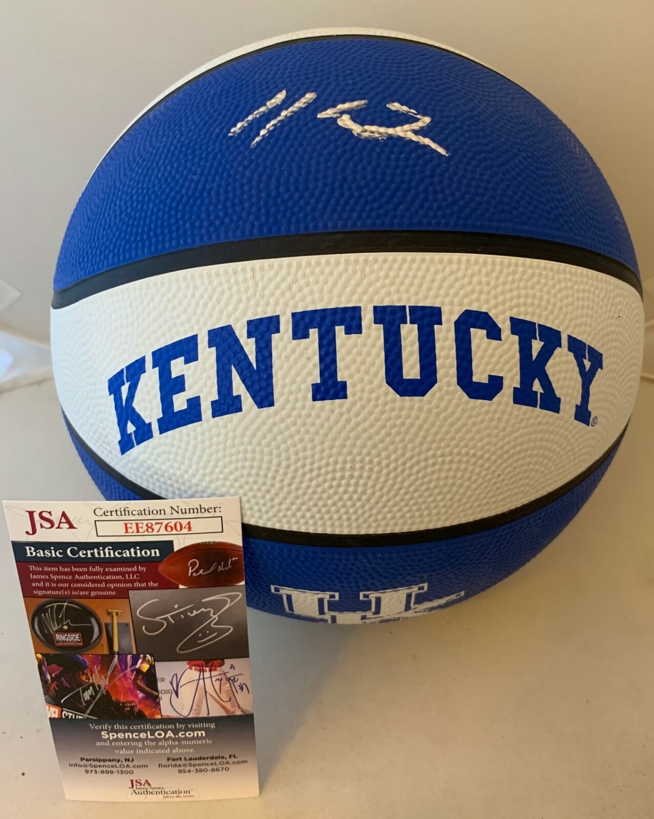 Keldon Johnson Autographed Signed Kentucky Wildcats Spurs F/S Logo Basketball Ball UK JSA 