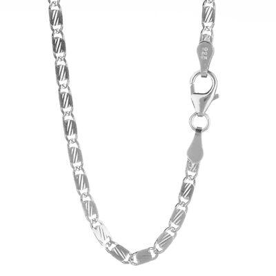 Art.SK1336-80 925 Silber Kette Erbskette Oval 80 Cm Lang