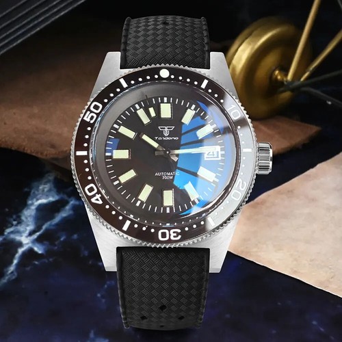 Tandorio 41 Mm 62MAS Schwarz-Graues Zifferblatt NH35A Automatik 300 M Tauch-Herr - Bild 25 von 26