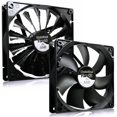 AABCOOLING BLACK SILENT FAN 12/14 - GEHÄUSE LÜFTER 120/140mm, kraftvoll LEISE
