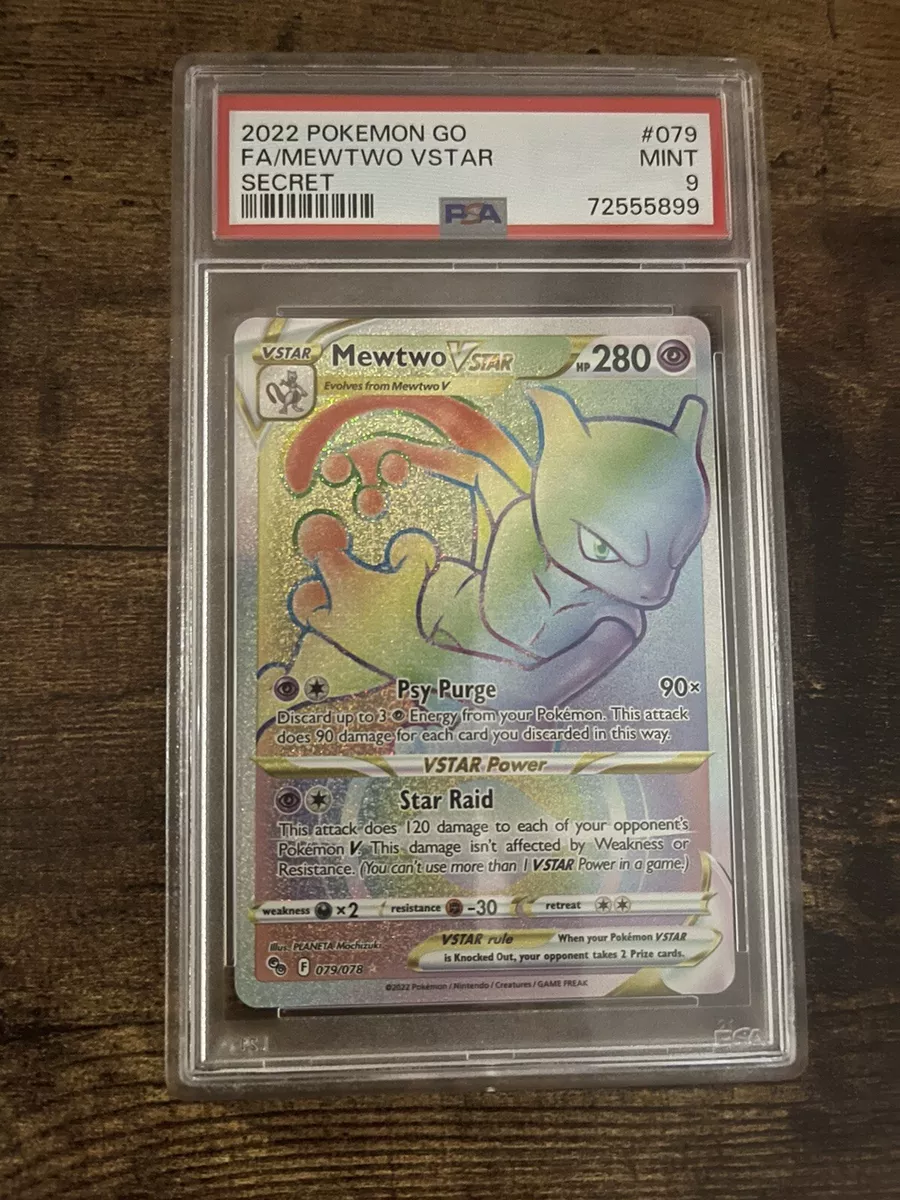 Pokemon GO - Mewtwo Vstar - Graded, 9 MINT!!