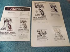 FRAMED(1975)JOE DON BAKER ORIGINAL PRESSBOOK AD SECTIONS