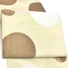 Furisode Obi Beige Dots Kimono Japanese Traditional