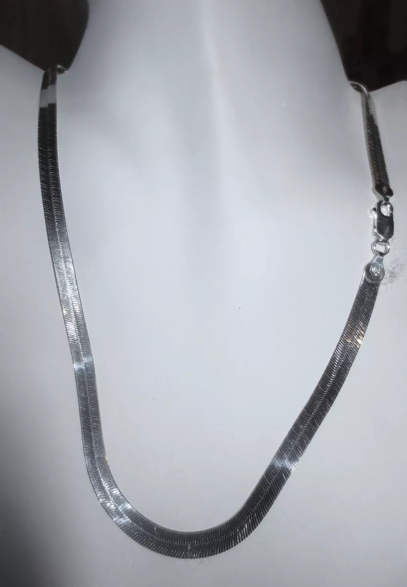 5.6mm Herringbone Chain Italian Sterling Silver Necklace 16 18 20