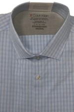 Calvin Klein Men's Dress Shirt Stretch Extreme Slim Fit, Purple Multi, XL 34/35